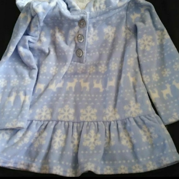 NWT Carter's Winter Wonderland fleece hoodie - Picture 3 of 6